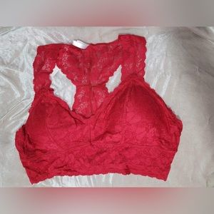 3X Dark Red Victoria Bralette
